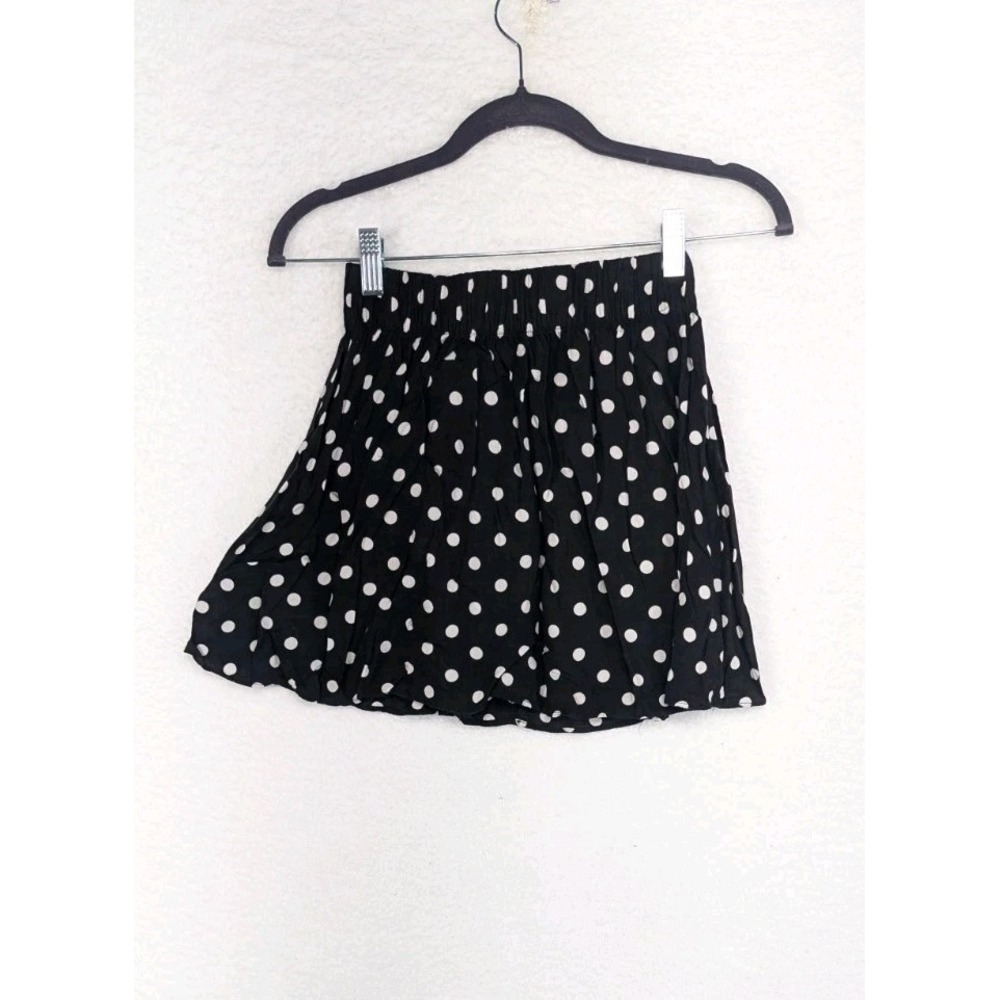 PINK Victoria Secret Black & White Pokda Dot Skirt Elastic Waist‎ - XS